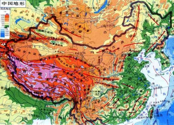 中國地形圖地理多用底圖中國政區圖亞洲圖